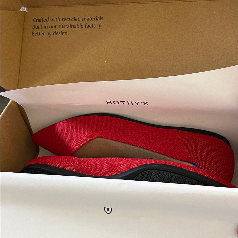 Rothy’s The Point Bright Red 7.5 - Picture 4 of 5